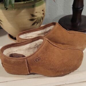 UGG Tan Suede Clogs